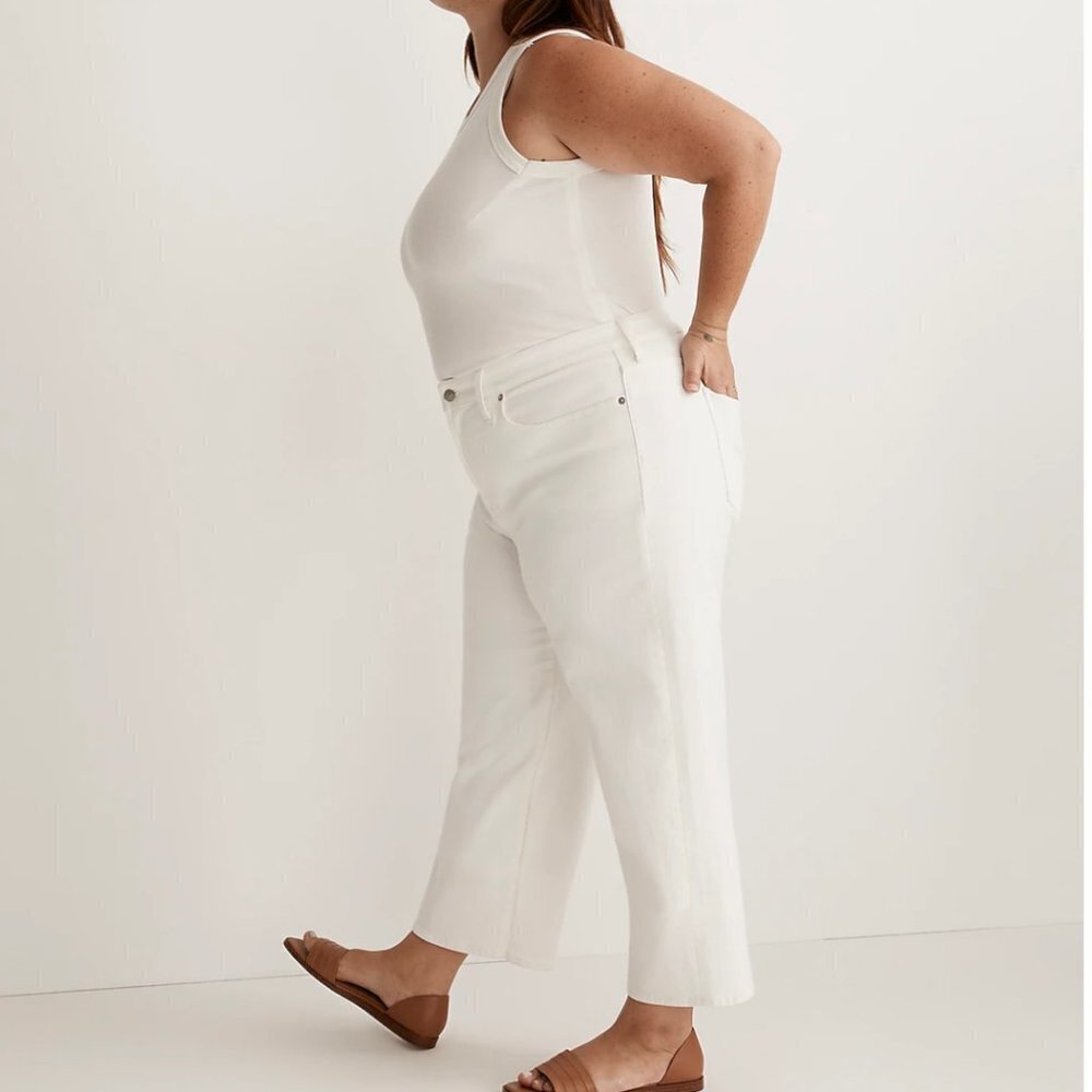 Madewell White Wide Leg Pants